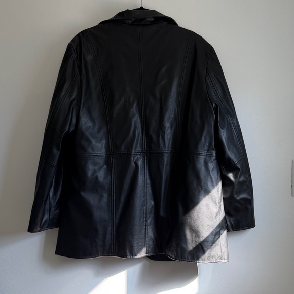 Black Faux Leather Jacket - Picture 4 of 6